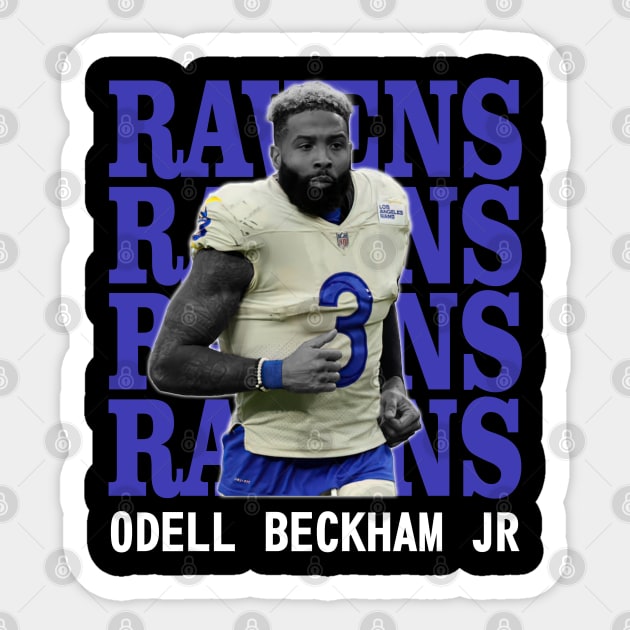 Baltimore Ravens Odell Beckham Jr 3 Sticker by Thejockandnerd